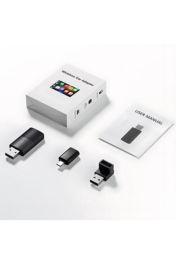 Yeni Tasarım Mini Kablosuz İOS ANDROİD UYUMLU Carplay Usb ve Type-c Uyumlu Araç Multimedya Adaptörü - 2