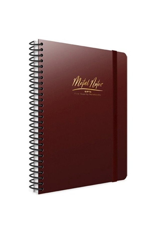 A4 80 Sheets Lined Metal Notes Spiral Plastic Cover Notebook - 5