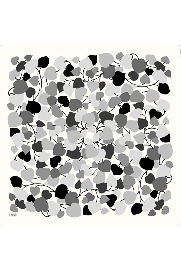 وشاح بتصميم مُطبع باللون الرمادي الناعم 6083-09 - 1