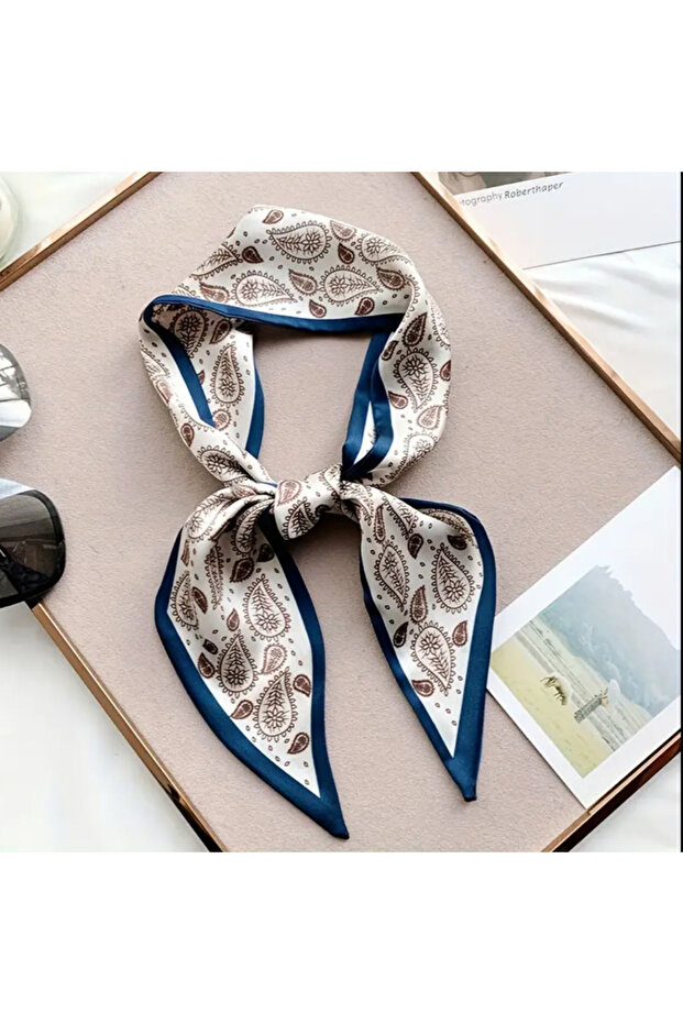 تصميم وشاح، شال مستطيل رفيع 87 سم - 1