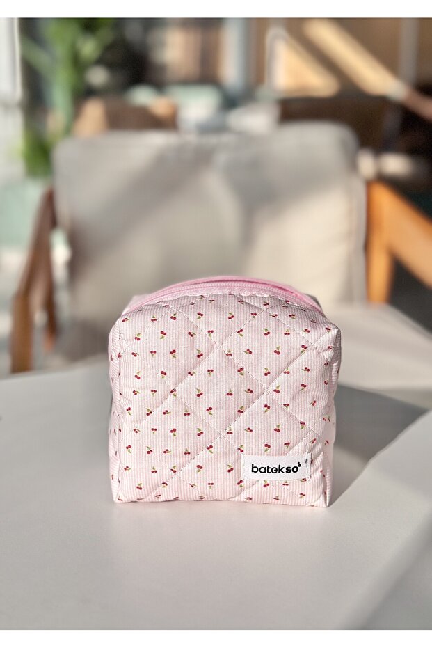 حقيبة مكياج بنقش الكرز المقرمش - حجم صغير - 3