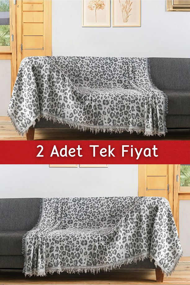 Ikili Set Dokuma Koltuk Örtüsü Seti 170x220cm - 1