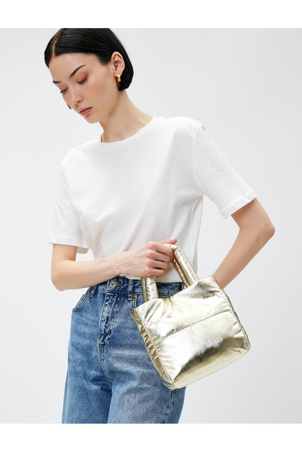 Tote Bag Inflatable Shiny Hanging Handle Lined
