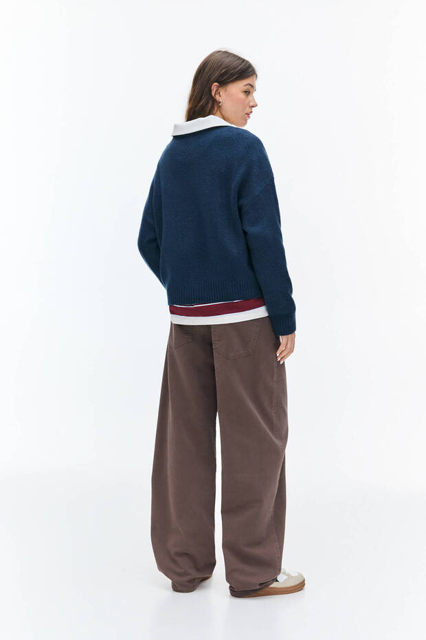 Knit jumper with slogan - 4