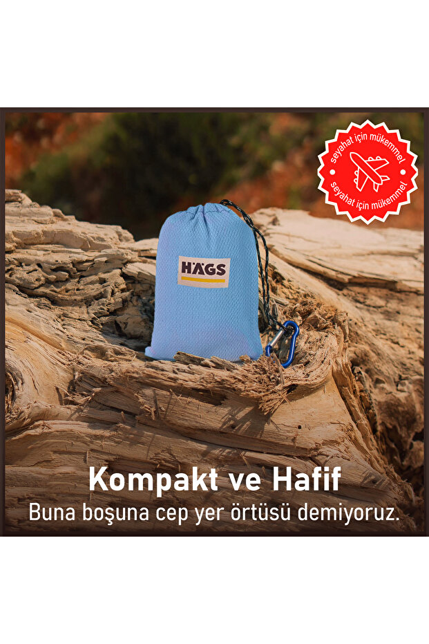 Cep Yer Örtüsü, Piknik Örtüsü Kamp Matı Plaj Örtüsü Su Geçirmez İnce Zemin Örtüsü150-150cm Gri - 4