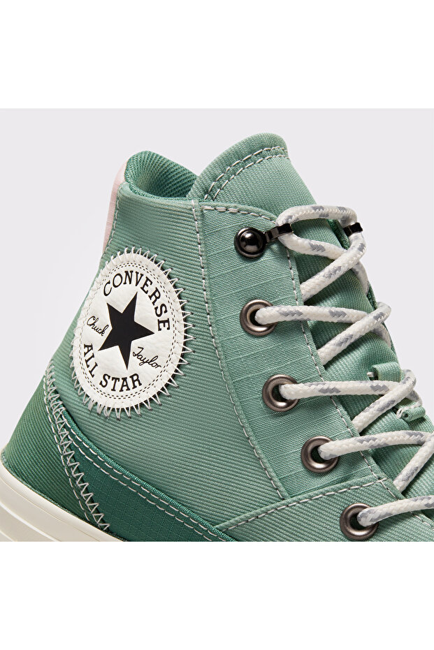 Chuck Taylor All Star Patchwork Kadın Yeşil Sneaker - 5