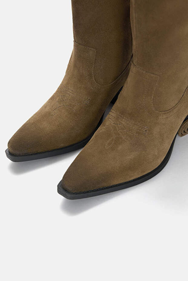 Püsküllü deri kovboy çizmesi - 3