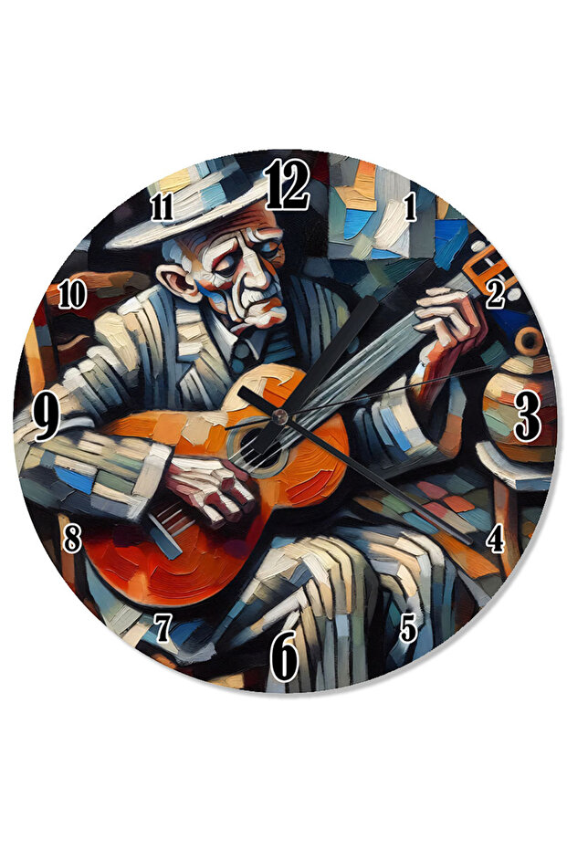 رجل يعزف على الجيتار ساعة حائط بتصميم خاص