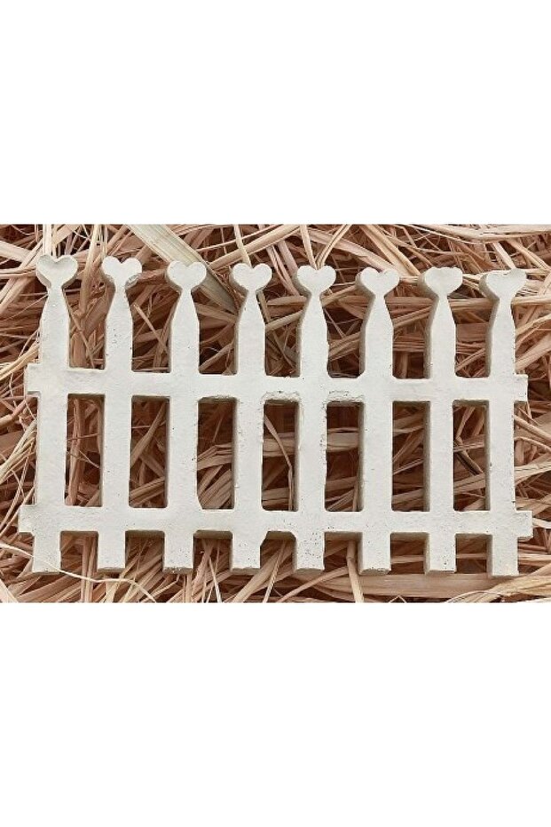 K-416 Model Board Ornament Heart Fence Silicone Mold - Stone Powder Soap Plaster Candle