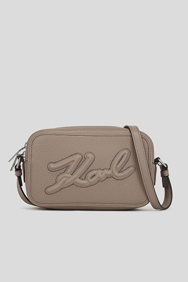 Beżowa damska torebka typu crossbody 12,5X20X8 cm 245W3094 - 1