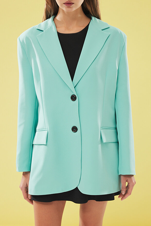 Turkusowa marynarka - Twoaw24Bc00107 - 3