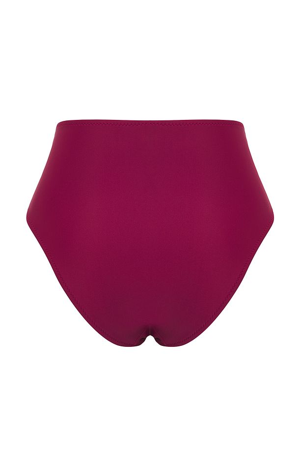Mürdüm Yüksek Bel Drapeli Regular Bikini Altı TBESS25BA00001 - 8
