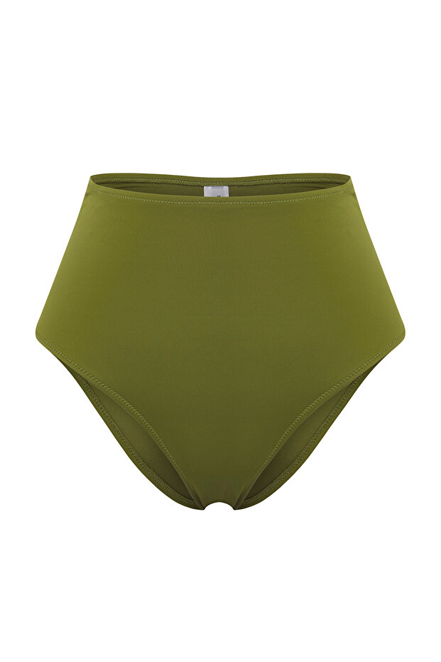 Haki Regular Yüksek Bel Bikini Altı TBESS25BA00018 - 6