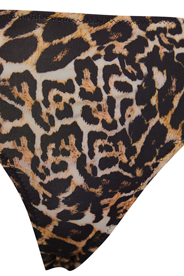 Leopard Print High Waist Regular Core Bikini Bottom Tbess21Ba0228 - 6