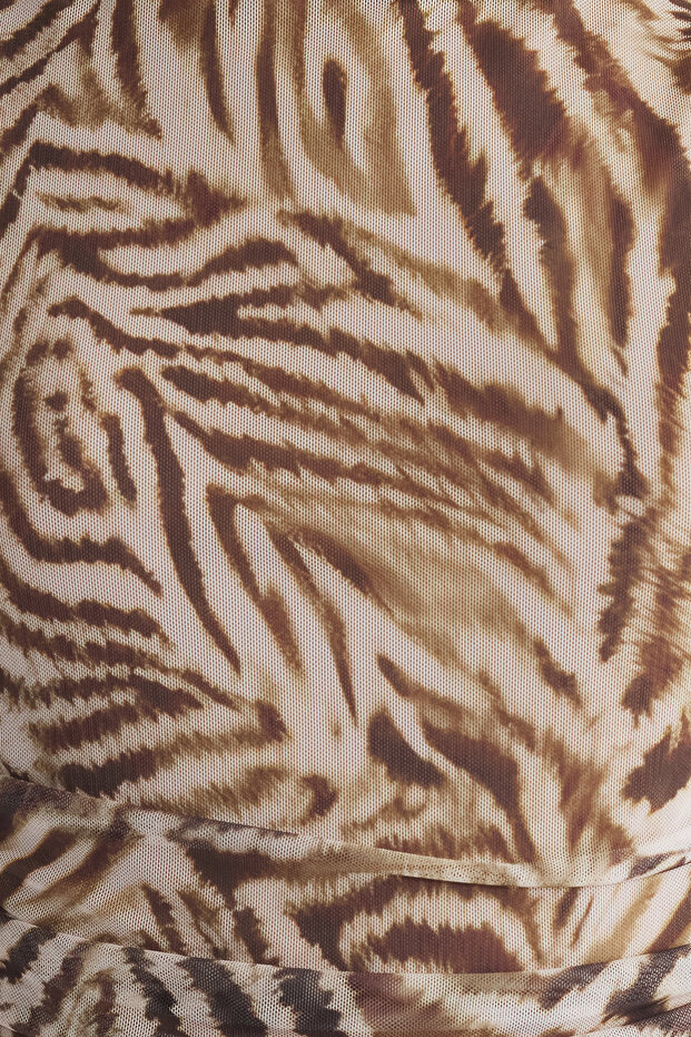 Çok Renkli Zebra Desenli Astalı Tül Örme Body TPRSS25BD00003 - 8