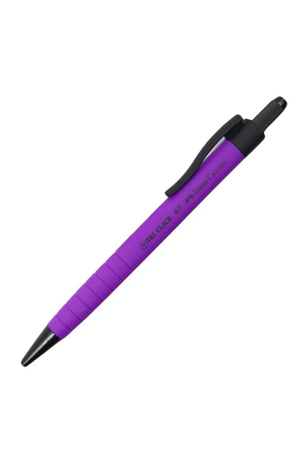 Faber-Castell Tri Click Kauçuk Kaplama Versatil Uçlu Kalem 0.7 Mor 17189 - 1