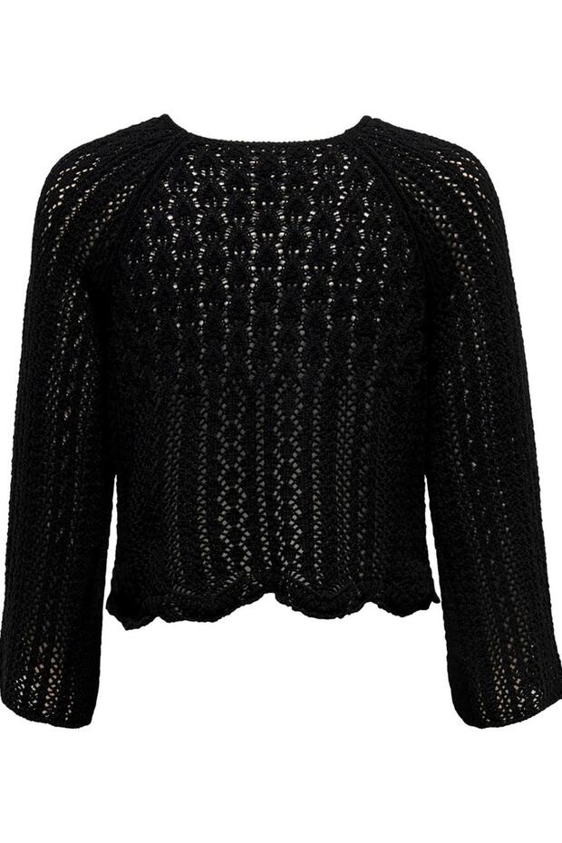 ONLNOLA LIFE 3/4 PULLOVER KNT NOOS SİYAH - 4