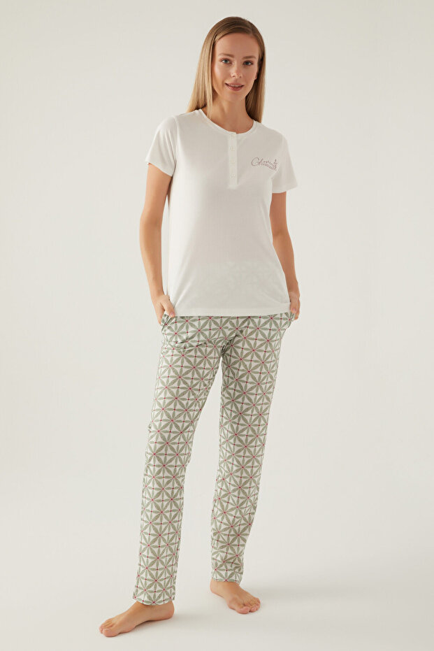 Ženska bela pidžama - 1