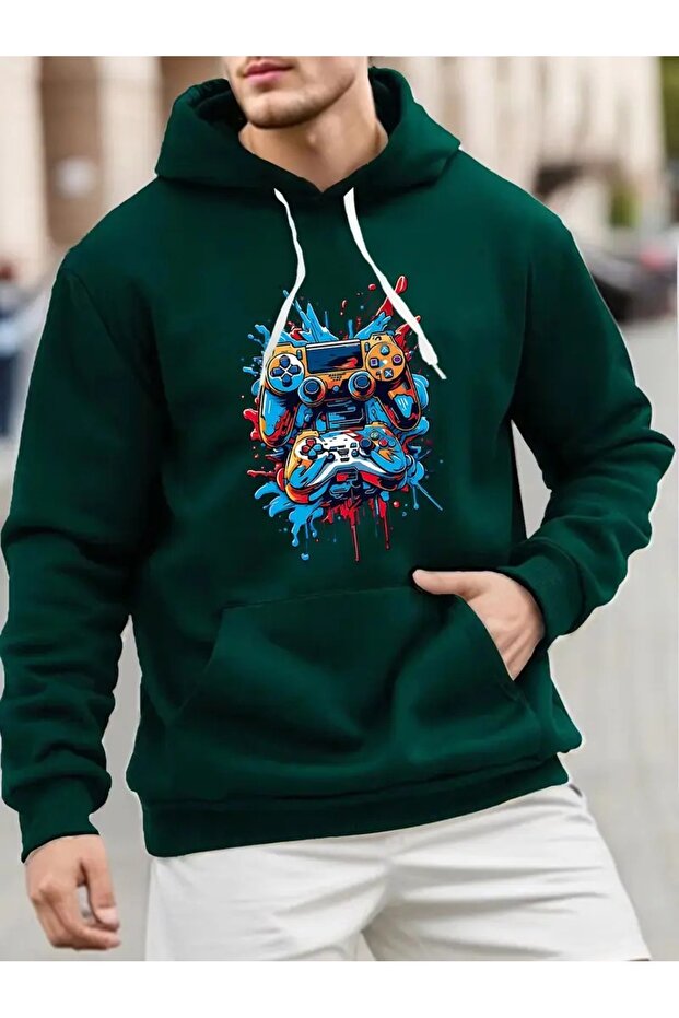 Men's Printed Hooded Sweatshirt
