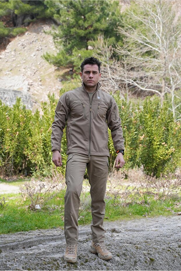 Kaan Tactical Pants Beige, 8 Pocket Lycra Protection Pants