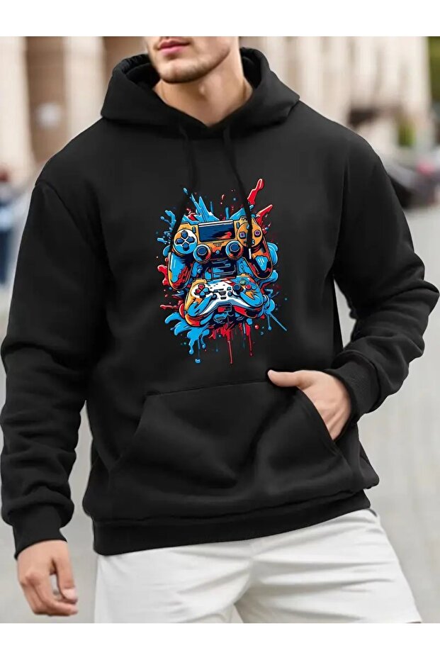 Men's Printed Hooded Sweatshirt