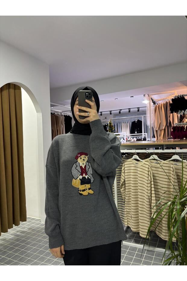 Ayıcıklı Triko Kazak - 3