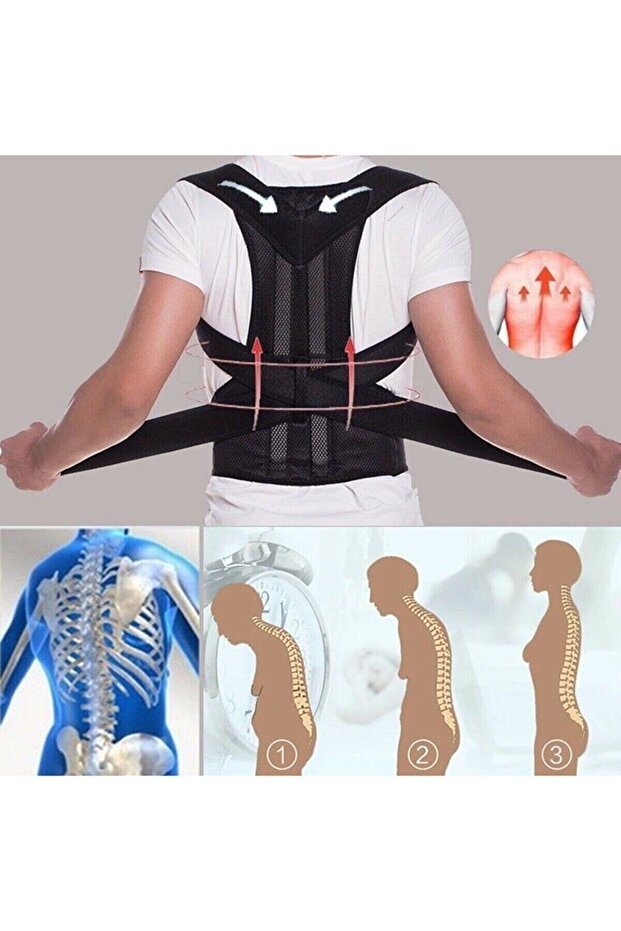 Unisex Upright Posture Lumbar Back Support Spine Posture Corrector Apparatus to Prevent Humpback