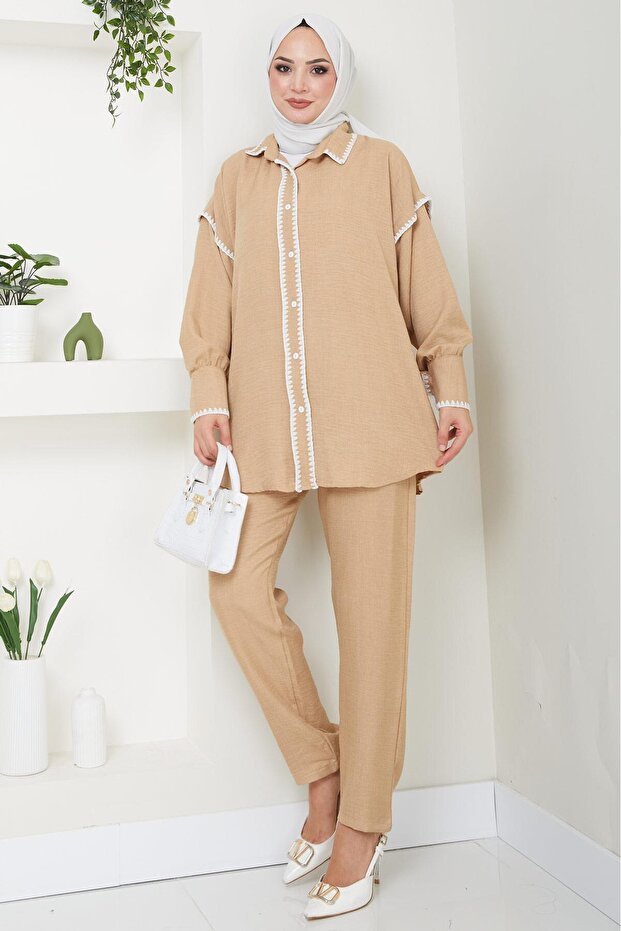 Set dublu brodat Camel - HM2491 - 1