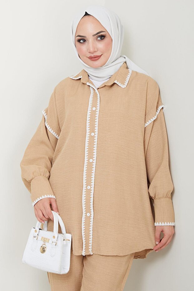 Set dublu brodat Camel - HM2491 - 3