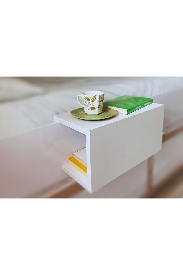 Beyaz Uçan Komodin Raf - 7