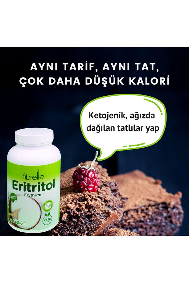 Eritritol 400 gr Sıfır Kalori Erythritol Keto Diyet Eritrol Eritrithol - 5