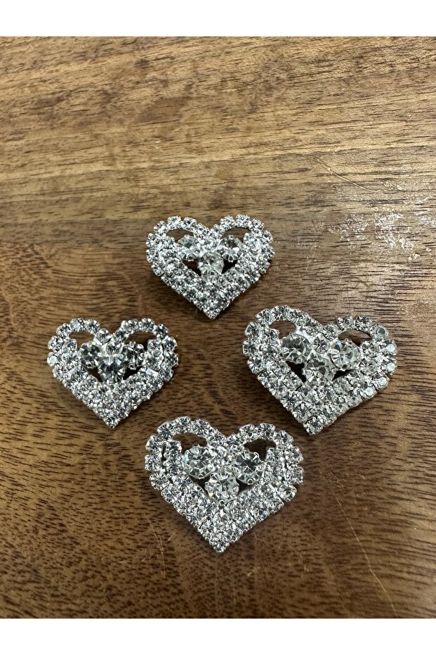 Polnet Button Metal Heart Model Jacket Blouse Stone Button - 1