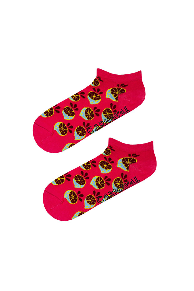 Grapefruit Pattern Booties Socks - 1