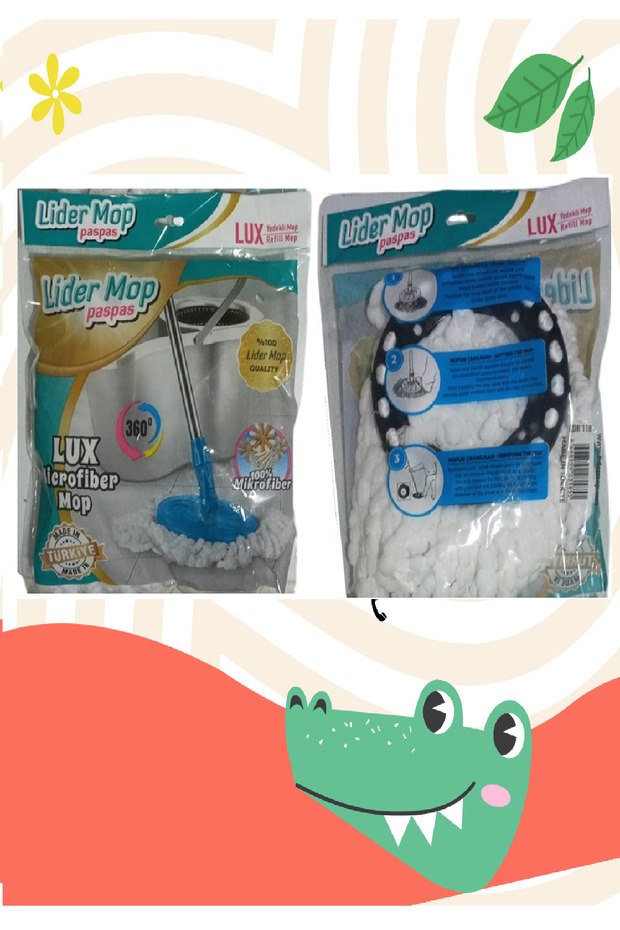 Mikrofiber Yuvarlak Mop Paspas Lux Yedek Ucu 2 Adet - 3