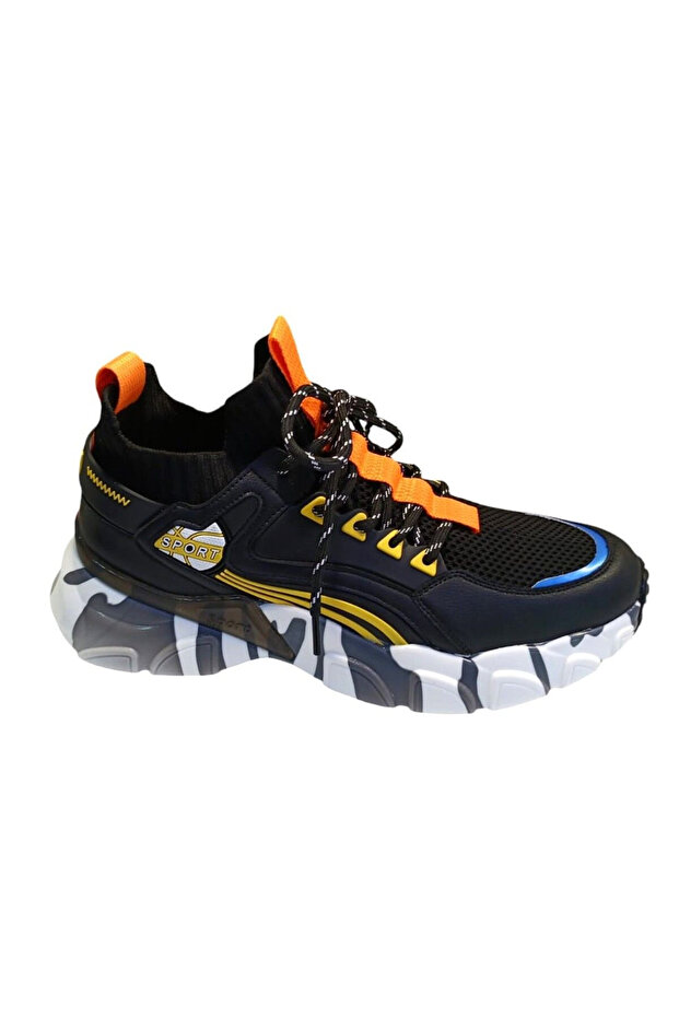 Men's Black Sneakers - 24K573-4 Model