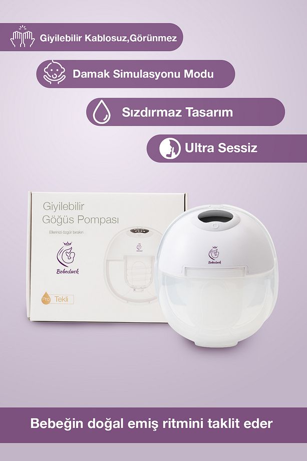 Giyilebilir Göğüs Pompası 180 ML Eller Serbest Süt Sağma makinası - 8