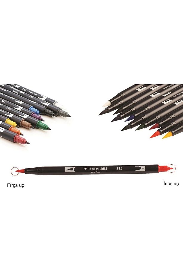 Ab-t Dual Brush Pen Grafik Kalemi Poppy Red (CHİNESE RED) 856 - 4