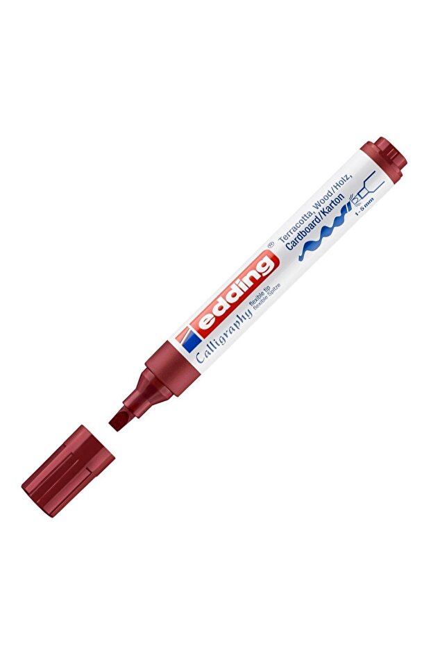 قلم الخط E-1455 باللون الأحمر الداكن - 1