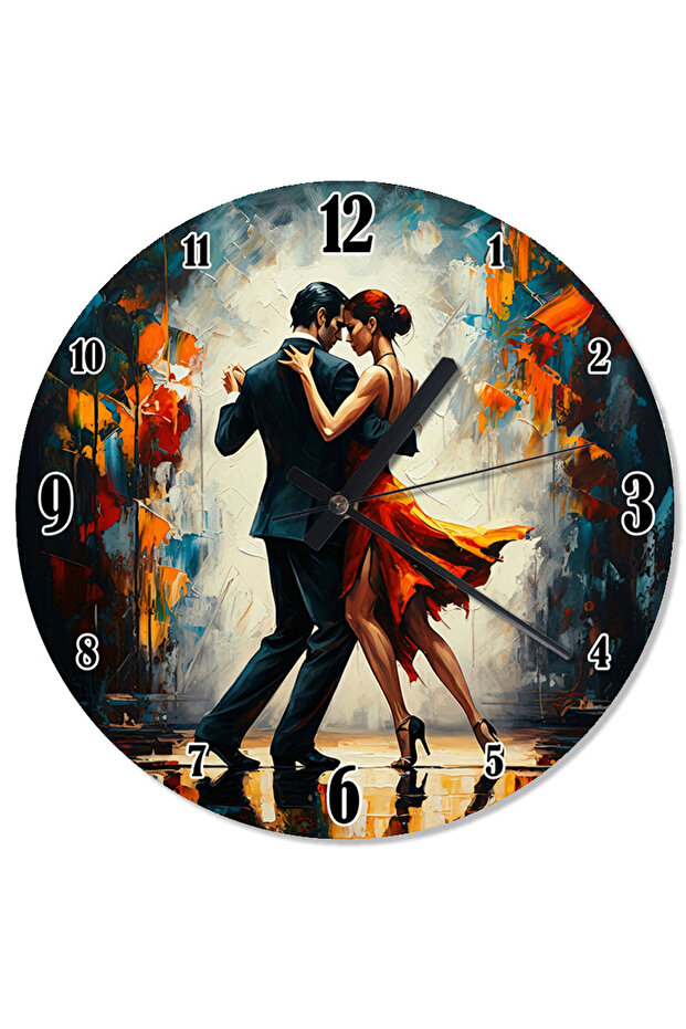 ساعة حائط تناظرية للزوجين الراقصين - 1