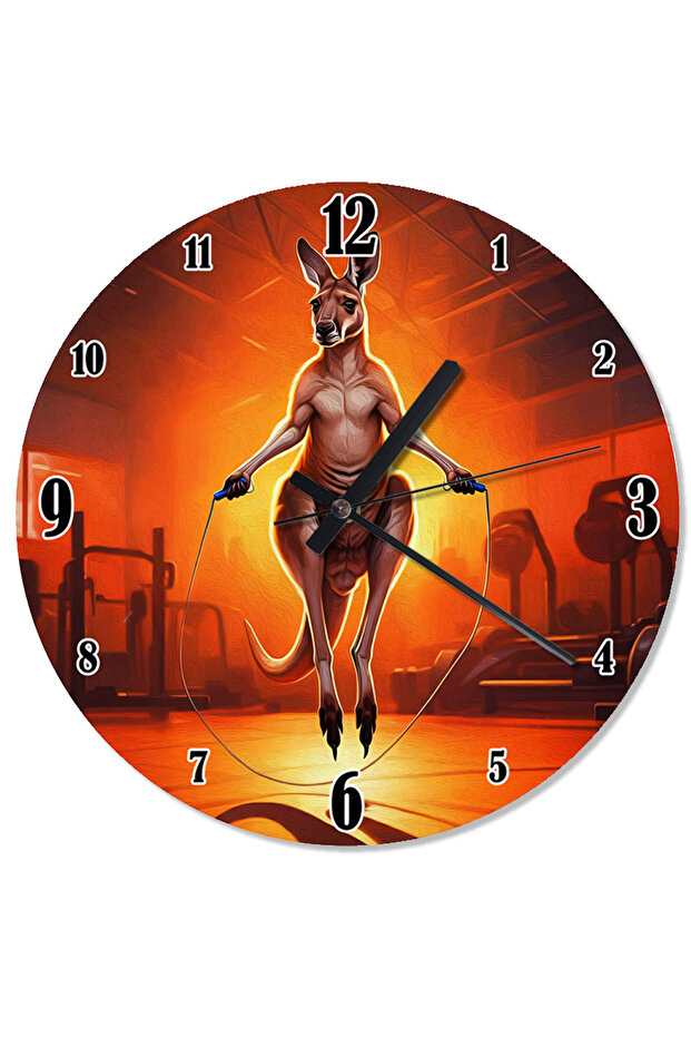 Jumping Kangaroo Pattern Wall Clock - 1