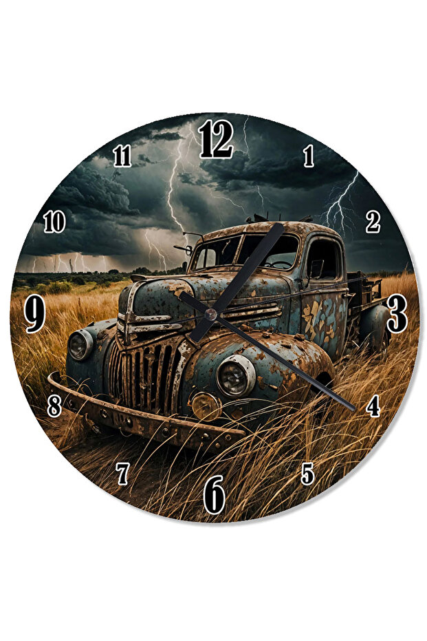 ساعة حائط ريترو للسيارة الصدئة القديمة - 1