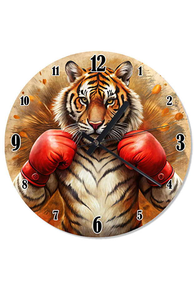 ساعة حائط على شكل نمر بوكسر - 1