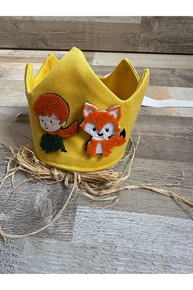 Handmade Little Prince Concept Yellow Party Crown