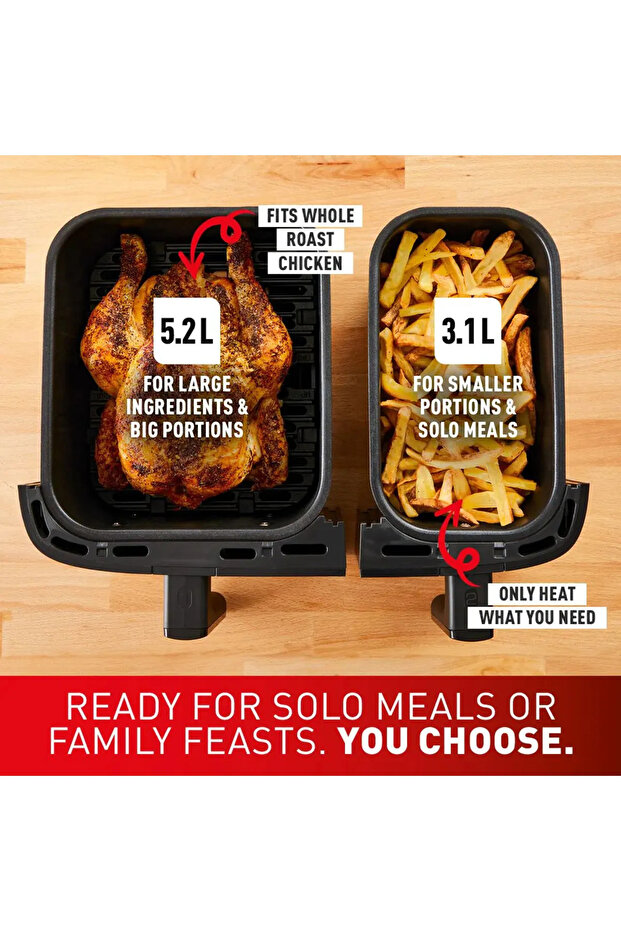 8,3L Aile Boyu Çift Hazneli Premium Airfyer + Cam Hazneli Tefalin En Güçlü Blender Mutfak Robotu - 8