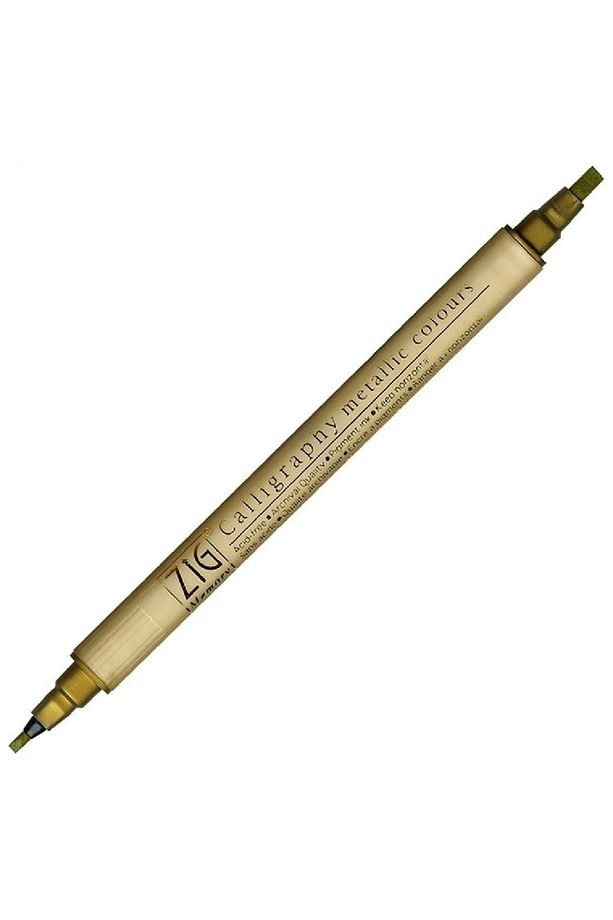 Çift Uçlu Yaldızlı Kaligrafi Kalemi 2 mm + 3.5 mm 101 Metallic Gold - 2