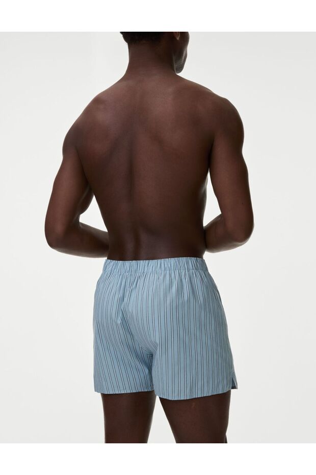 Saf Pamuklu 5'li Örme Boxer Seti - 3