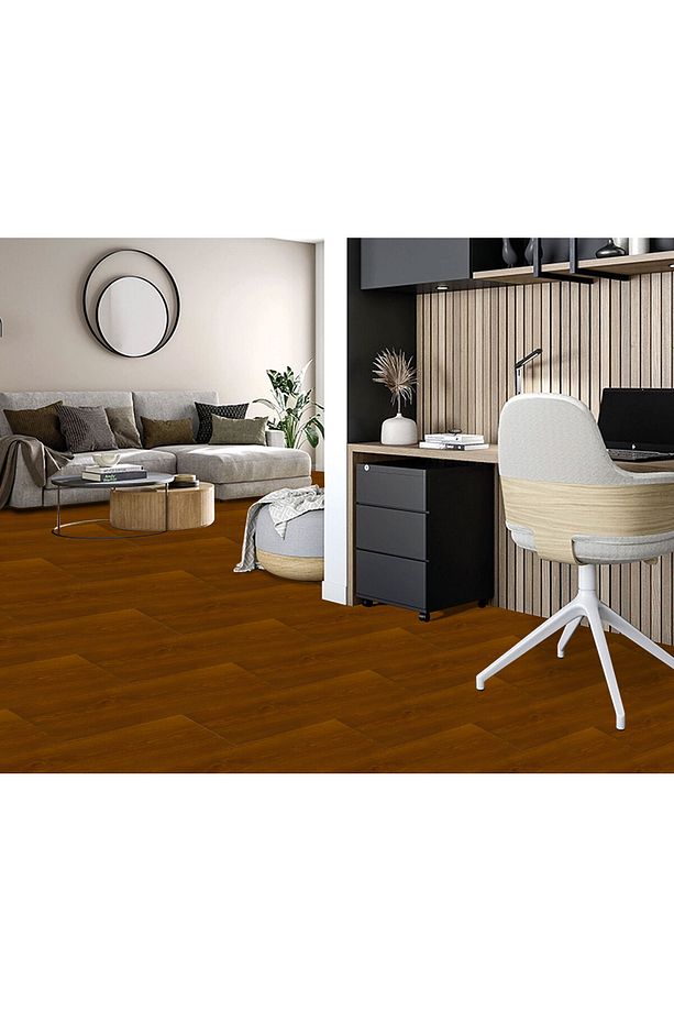 Kendinden Yapışkanlı Altın Meşe Desenli PVC Parke 25x80 cm / 15 Adet / 3 m² - 5