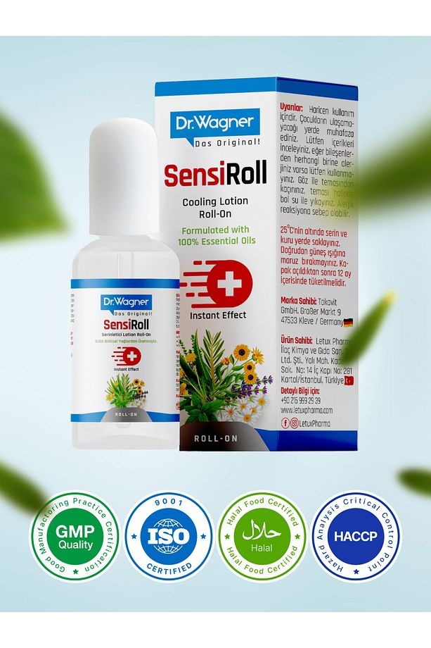 SensiRoll, %100 Bitkisel Yağlar İçeren Serinletici Roll-On - 20ml - 3