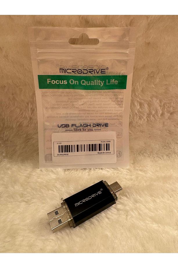 MicroDrive 256 Gb  ve 128 Gb seçenekli Type C Ve Usb Çift Giriş 3.0 2in1 Flash Bellek - 1
