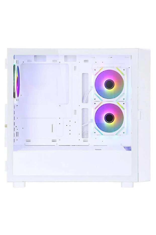 PowerBoost PB-P4367BW USB 3.0 LCD Mesh ARGB ATX Mid Tower Beyaz Kasa - 3